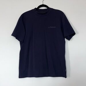 Jack & Jones Premium Dark Blue Short Sleeve Shirt With High Neckline Size M